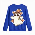thumbnail image 5 of sdbrld Kids Boys Halloween Tops Long Sleeve Ghost Graphic Shirts for Children Blue Sizes 7-8 Years, 5 of 9