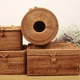 thumbnail image 4 of Rattan Woven Tissue Box Cover With Rectangular Tissue Box Holder, For Bathroom Organizer Countertop Bedroom Living Room Car Office, 4 of 8