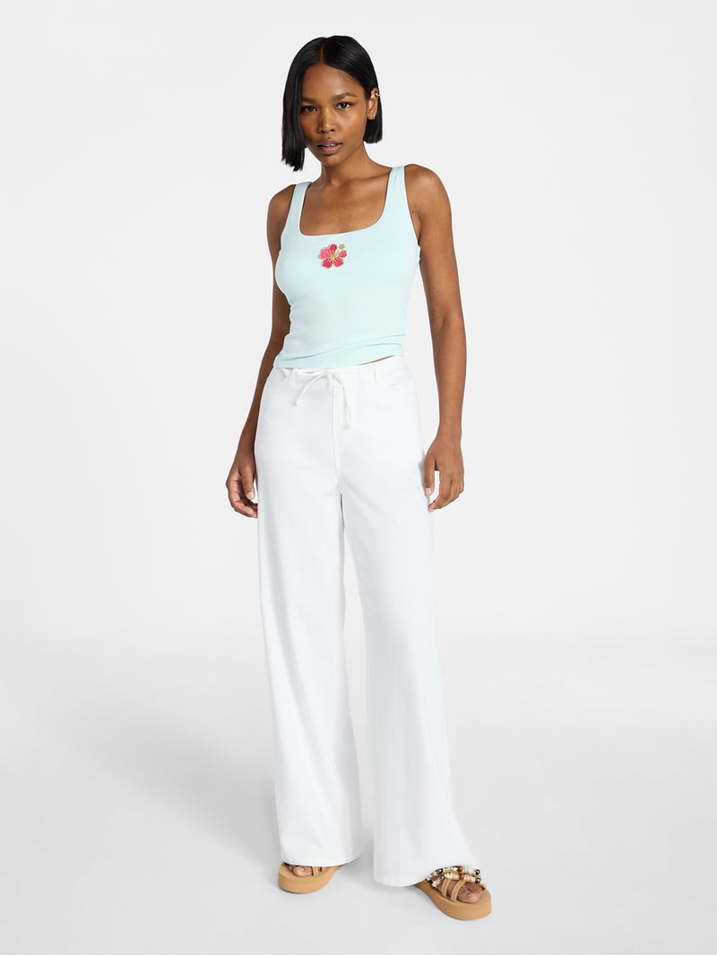 No Boundaries Embellished Tank Top, Women's XXS-XXL - Walmart.com