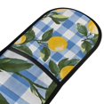thumbnail image 4 of Yayeee Double Oven Mitt Kitchen Heat Resistant Baking 35" x7" Quilted Glove, Light Blue Plaid, 4 of 6