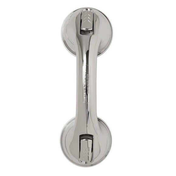 Mommys Helper 4905634 11.5 x 4 x 4 in. Chrome Plastic Suction Cup Grab Bar - Pack of 2