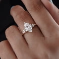 thumbnail image 5 of solitaire jewels Snow Drift Style 2CT Marquise Moissanite Engagement Ring For Women, 10K White Gold, 5 of 6