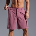 thumbnail image 7 of Wyobmus Men's Summer Beach Shorts Quick Dry Elastic Waist Sport Shorts Lightweight Solid Running Shorts With Pockets A-Hot Pink, 7 of 7