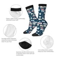 thumbnail image 4 of Bingfone Dental Print Compression Socks for Women and Men Long Socks for Running Athletic Cycling Nurse, 4 of 6