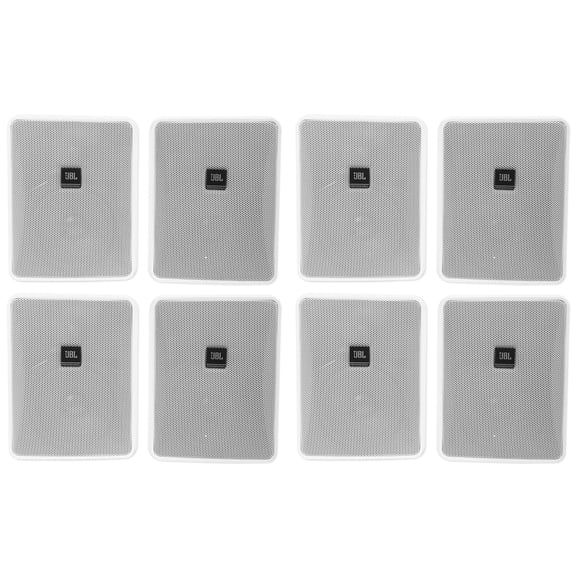 (8) JBL Control 25-1-WH 5.25" 30w 70v Commercial Restaurant/Bar Wall Speakers