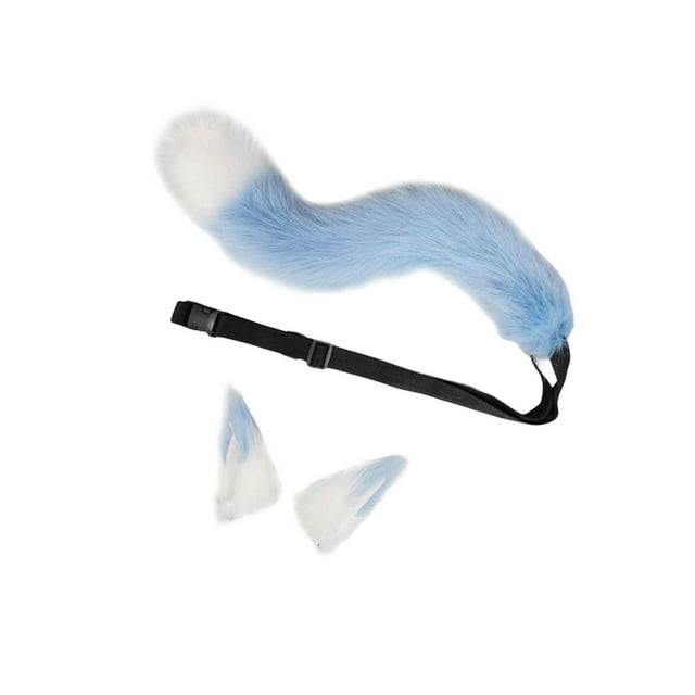 Tail Cosplay Set For Cat Wolf With And Craft And Fine Authentic Wide Application For Performance Shows And Grey Blue