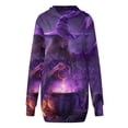 thumbnail image 4 of WFJCJPAF 2025 New Halloween Halloween Dresses for Women Long Sleeve,Women's Hooded Long Sleeve Halloween Print Dress LooseFashion Mini Dress,Halloween Dresses for Women - Multicolor S, 4 of 5