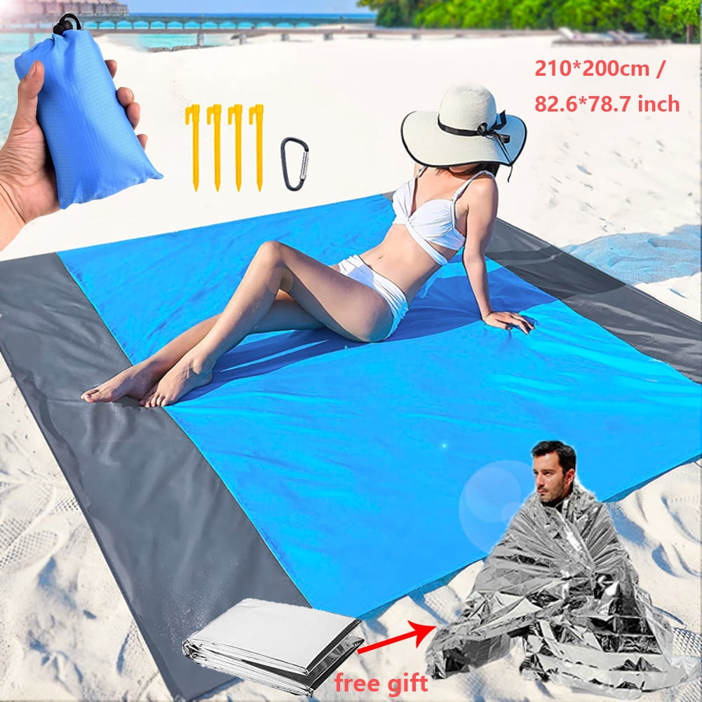 Byseng Beach Blanket, Large Sand Free Beach Mat for 47 Persons