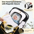 thumbnail image 5 of Baby Car Seat Cover, Caveen Winter Infant Carseat Canopy, Warm Plush Fleece Shield Covers to Protect Baby from Cold Wind Snow, Black, 5 of 10