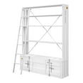 thumbnail image 4 of ACME Cargo Bookshelf & Ladder (TV Stand) in White, 4 of 5