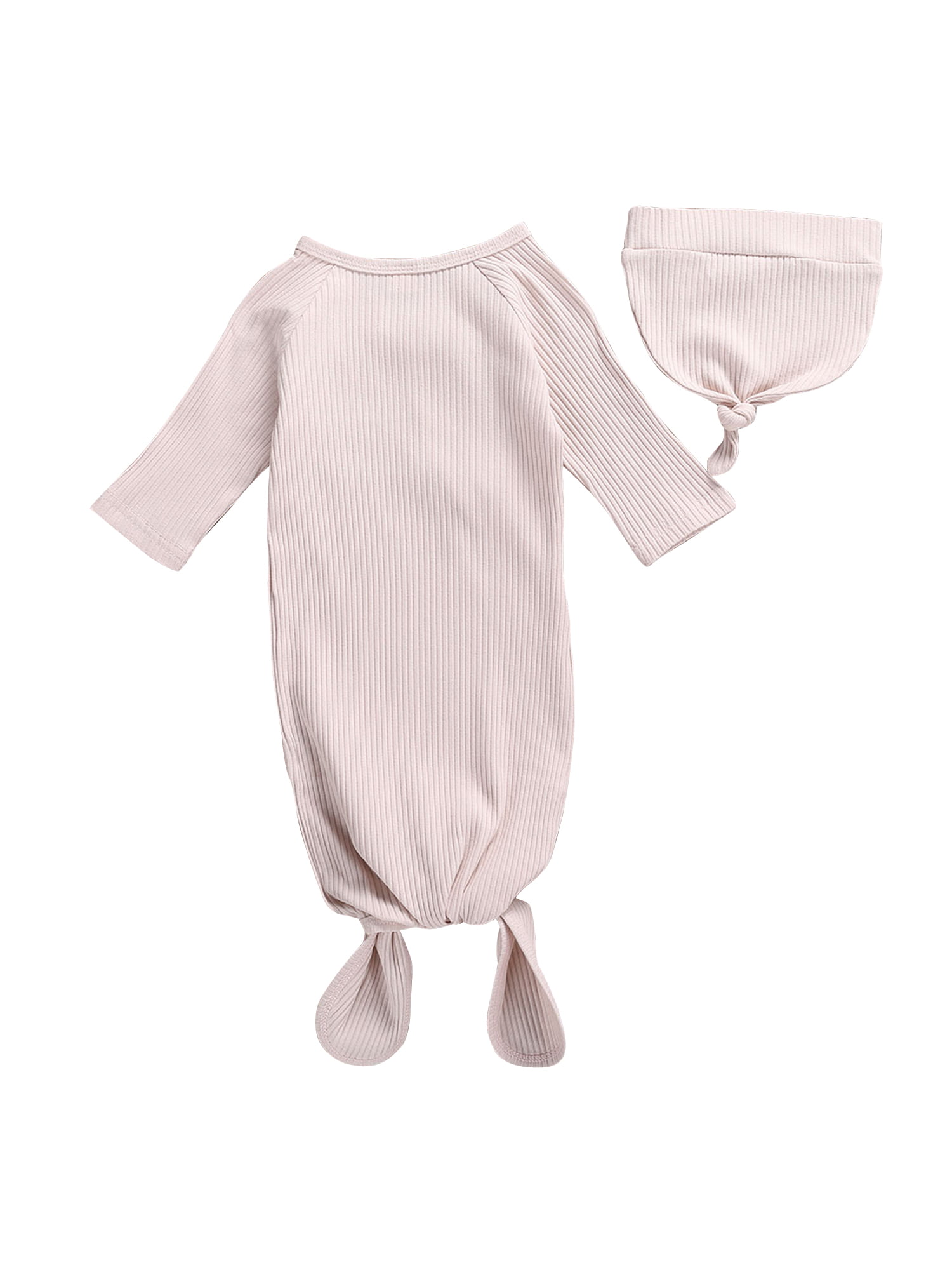 Baby Gowns Newborn Knotted Cotton Nightgowns Newborn Baby Sleeper Gown for Girls and Boys