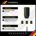thumbnail image 2 of Mega Racer Carbon Fiber Shift Knob for Manual or Buttonless Automatic Transmission, 1 Piece Fits All Japanese Vehicle, 2 of 5