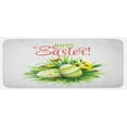thumbnail image 1 of Easter Kitchen Mat, Spring Season Foliage with Blooming Flowers Ladybugs and Butterflies Illustration, Plush Decorative Kitchen Mat with Non Slip Backing, 47" X 19", Multicolor, by Ambesonne, 1 of 1