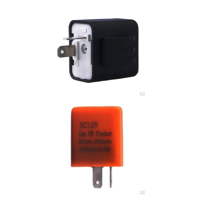 intermitente LED de 4 piezas 2 pines 12V DC Unidad de intermitencia intermitente LED de motocicleta ajustable kusrkot Intermitente de frecuencia ajustable