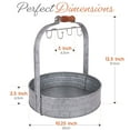 thumbnail image 3 of Autumn Alley Galvanized Rustic Farmhouse Mug Rack with 4 Hooks for Easy Hanging– 4-Cup Storage, 3 of 7