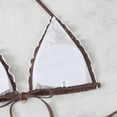 thumbnail image 6 of Women's String Triangle Bikini Two Piece Bikini Sets for Women Swimsuit Halter Top Bathing Suit (Brown,M), 6 of 6