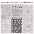 thumbnail image 3 of Nail Accessories 6pcs 5D CAMELLIA Nail Sticker for Unique Acrylic Nail Design and Decoration, 3 of 3