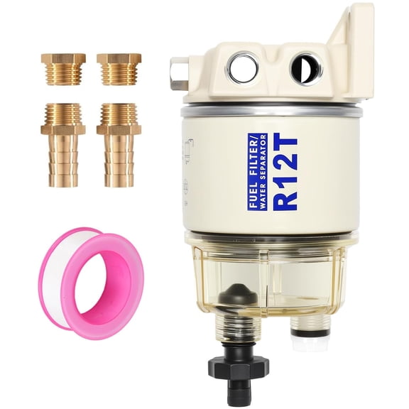 Nextirrer R12T Fuel Filter Water Separator Replacement, Compatible with S3240 120AT 18-7987 RK10222, Marine Diesel Engine Spin-On Filter with Bowl