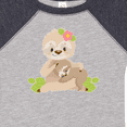 thumbnail image 4 of Inktastic Sloth Mom with Baby Sloth and Flowers Boys or Girls Baby Bodysuit, 4 of 5
