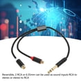 thumbnail image 4 of Y Stereo Splitter Adapter Cord, 13.8 Inch Noiseless 6.35mm To Dual  Cable Male To Female Low Loss Bidirectional  For Speaker For AV Receiver, 4 of 8