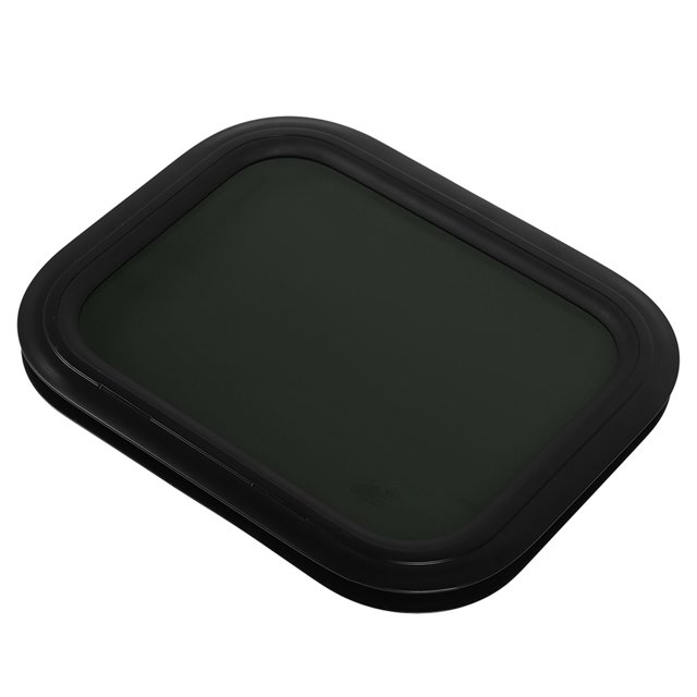 Fenêtre Fixe pour Véhicule Récréatif, 450 X 300mm Alliage d'Aluminium Étanche Noir Coin Rond avec Fenêtre Fixe pour Véhicule Récréatif