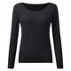 thumbnail image 4 of Gibobby Camisas acolchada térmicas de manga larga para mujer Cuello redondo Forro polar Camisetas sin mangas térmicas Chaleco Tops de invierno Tops delgados 1 paquete de pantalones（Negro， XXL), 4 of 5