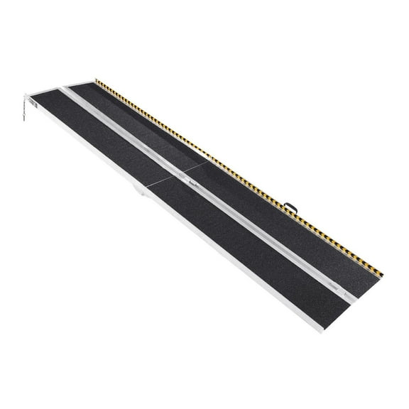 Portable Wheelchair Ramp 10ft, 800lbs Capacity, Folding Aluminum Handicap Ramp for Steps, Doorways, Scooters, Wheel Chairs, Non-Slip Threshold Ramp