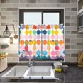 thumbnail image 4 of Yayeee Kitchen Curtains Tier Pair Light Filtering 27"x36" Rod Pocket Short Cafe Window Panel, Yellow Circles, 4 of 7