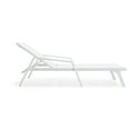thumbnail image 5 of LeisureMod Marlin Patio Chaise Lounge Chair with Armrests Poolside Outdoor Chaise Lounge Chair for Patio Lawn & Garden Modern Black Aluminum Suntan Chair with Sling Chaise Lounge Chair (White), 5 of 15