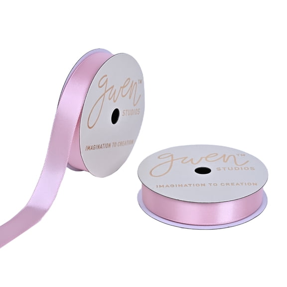 Gwen Studios 5/8" Light Pink Satin Ribbon, 6 Yards