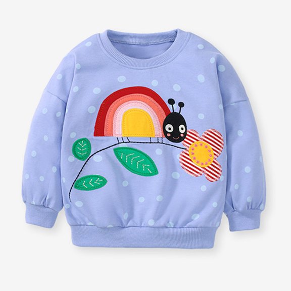 HCYSFG Girls Cute Cartoon Graphic Printed Sweatshirt Long Sleeve Pants 2 Piece Set Fall Winter Pullover Outfit Set