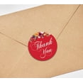 thumbnail image 3 of Darling Souvenir 45 Pcs Red Round Floral Thank You Stickers DIY Envelope Seals-1.6 Inches, 3 of 4