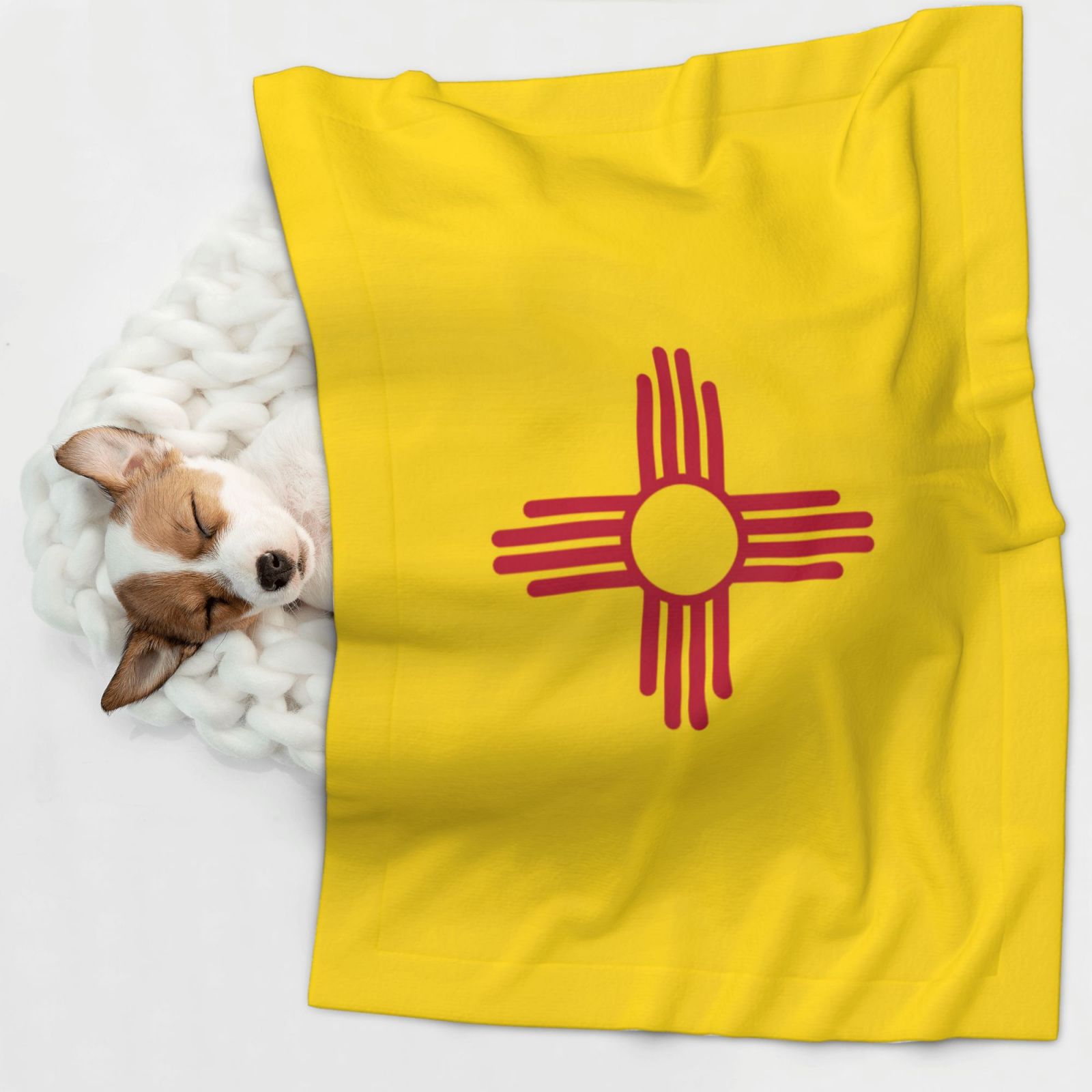 Flannel Throw Dog Blanket New-Mexico Soft Warm Print Pet Blankets for Small Dog Cat Puppy
