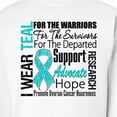 thumbnail image 3 of Inktastic Ovarian Cancer I Wear Teal Ribbon Tribute Adult Sweatshirt, 3 of 4