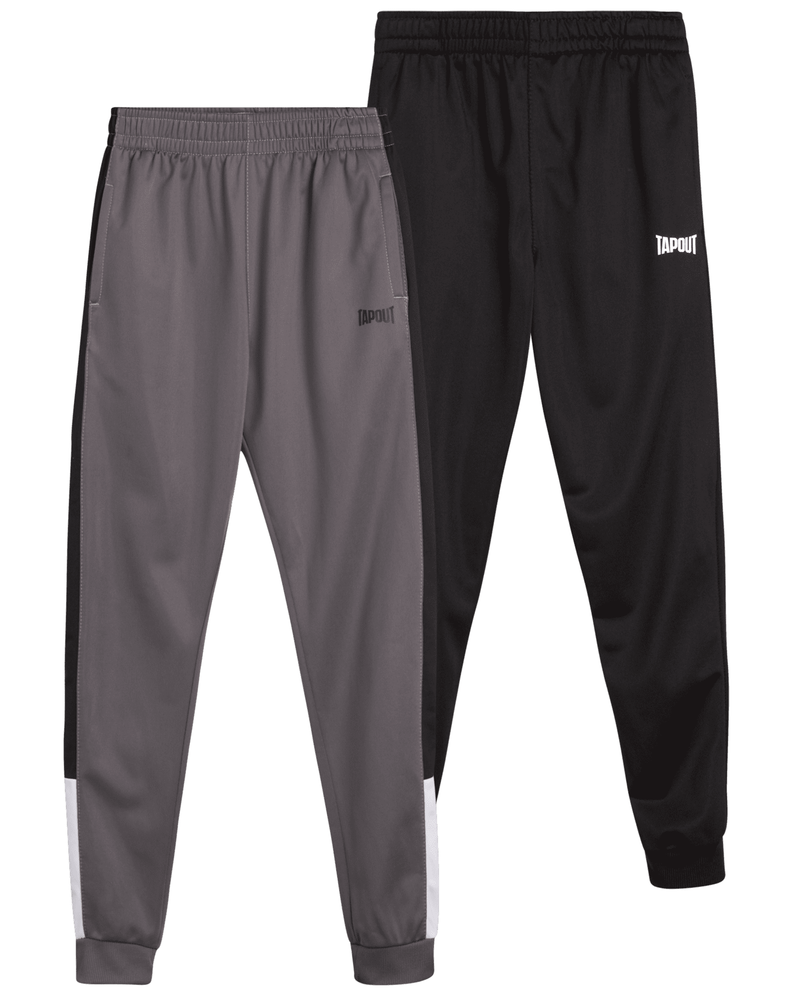 TAPOUT Boys’ Sweatpants – 2 Pack Active Tricot Jogger Pants (Size: 4-16 ...