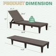 thumbnail image 6 of Homall 2 Pieces Patio Lounge Chair Outdoor Adjustable Chaise Lounge Chair, Dark Brown, 6 of 7