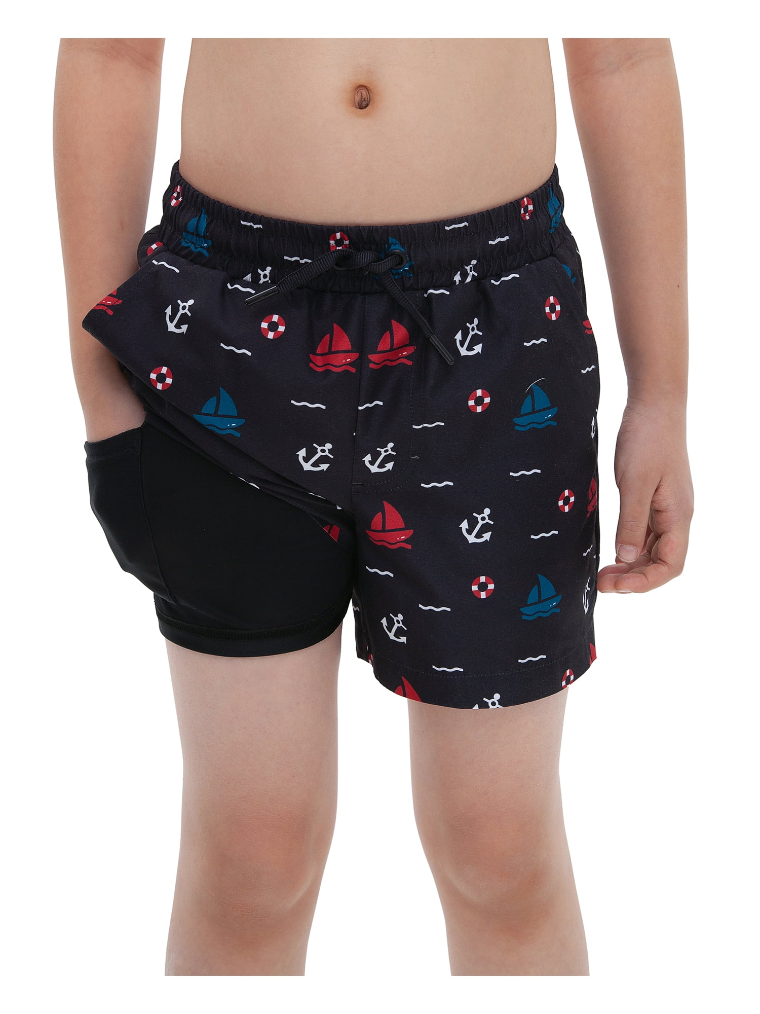 Rokka&Rolla Boys' Swim Shorts with Compression Liner