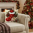 thumbnail image 6 of Christmas Printed Pillow Cover - 45x45cm Festive Sofa Bed Decor (Set of 1), 6 of 6
