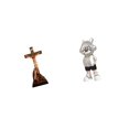 thumbnail image 6 of CoudarTitie Catholic Statue Mother Mary Jesus Cross Figurine Resin Sculpture Desktop Astronaut Statue Ornament Suitable for Office Home Shelf Chapel Garden Gift, 6 of 8