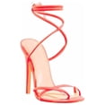 thumbnail image 2 of WIZUTIZ Summer New Style Large Size Strapped Roman Shoes Flip Flops High Heels Orange Easter Monday, 2 of 4