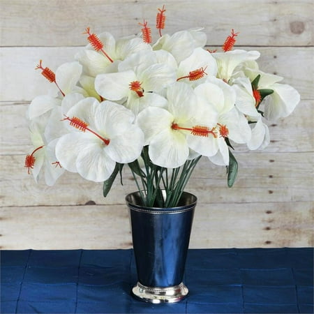 Hibiscus Wedding - Efavormart 60 pcs Artificial HIBISCUS Flowers for DIY Wedding Bouquets Centerpieces Arrangements Party Home Decorations - 12 bushes