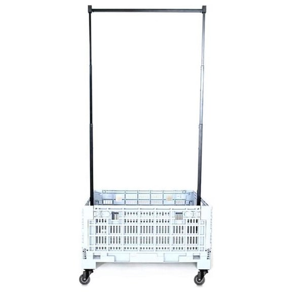 Closet Crate w/Wheels- Collapsible Garment Rack System for Closets, RV's, Dorms and Travel Bags. Popular to Transform suitcases into Dance Bag with Rack!