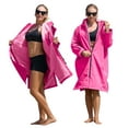 thumbnail image 2 of Fleece Lining Swim Parka for Adult Kids, Waterproof Windproof Versatile Swim Jacket Coat for Men Women, Changing Poncho Robes for Adult, Kids and Youth for Swimming, Surfing, 2 of 8