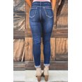 thumbnail image 3 of Women's Blue High Rise Skinny Button Fly Jeans, 3 of 13