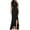 Black, variant on Icvfdpl Wedding Guest Dresses For Women Split Sleeveless Slim Fit Ruffle Long Party Dress