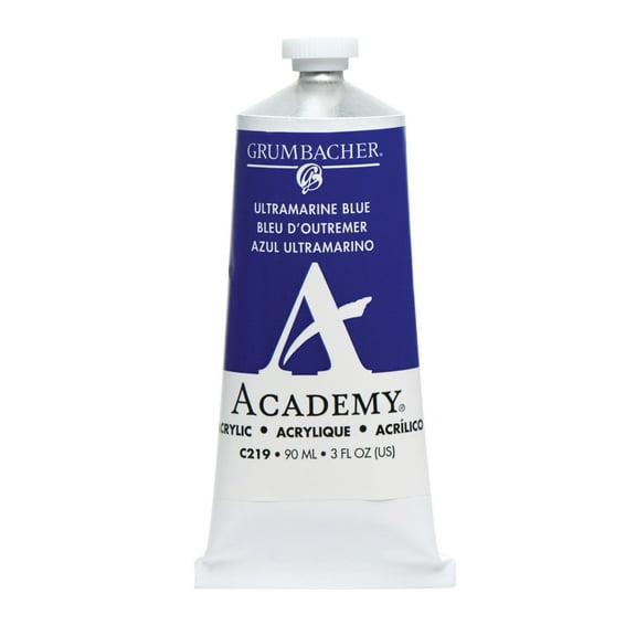 Grumbacher Academy Acrylic Paint, 90ml/3 oz Metal Tube, Lemon Yellow