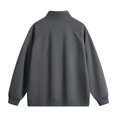 thumbnail image 4 of LYSMORA Men's Quarter Zip Stand Collar Pullover Sweatshirt, Long Sleeve Loose Casual Athletic Top With Side Pockets, 4 of 4