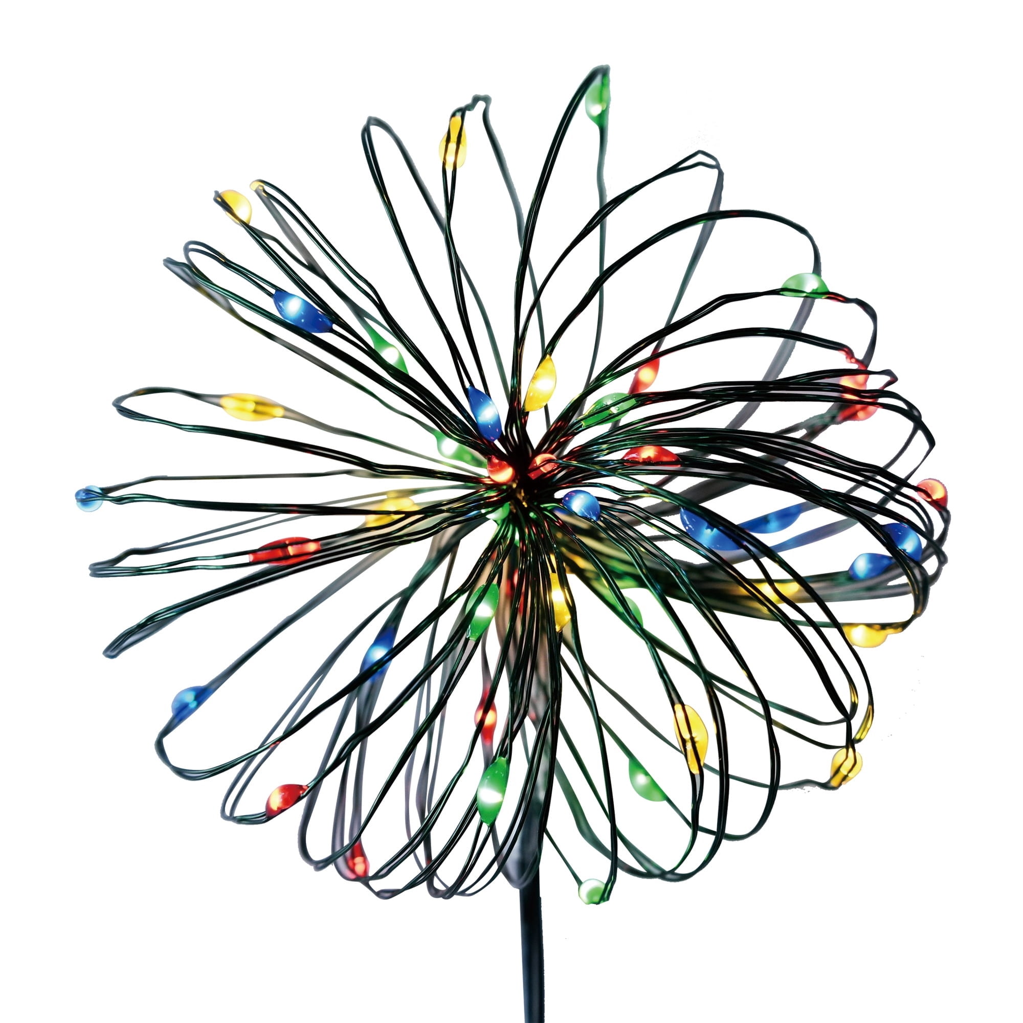 Indoor 50-Count Battery-Operated LED 3-Function Ultra Slim Wire Christmas String Lights, Multicolor, Green Wire, 16.3', by Holiday Time