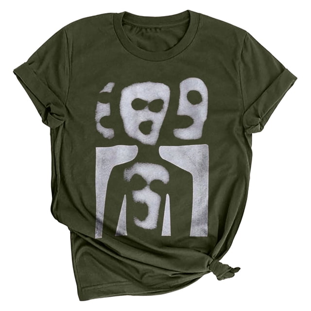 Camiseta holgada de manga corta con estampado de mueca retro para hombre y mujer Pompotops hfajkhk139196