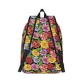 thumbnail image 3 of Balery Daisies Flowers Vintage Canvas Backpack for Men and Women - Large Capacity, Durable Travel Laptop Bag for School, Work, Hiking, and Outdoor Activities, 3 of 7
